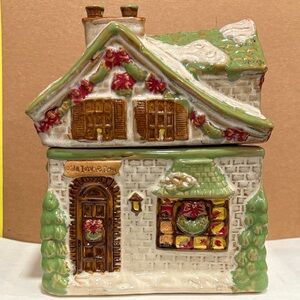 Vintage Holiday Ceramic House Decor/Cookie Jar